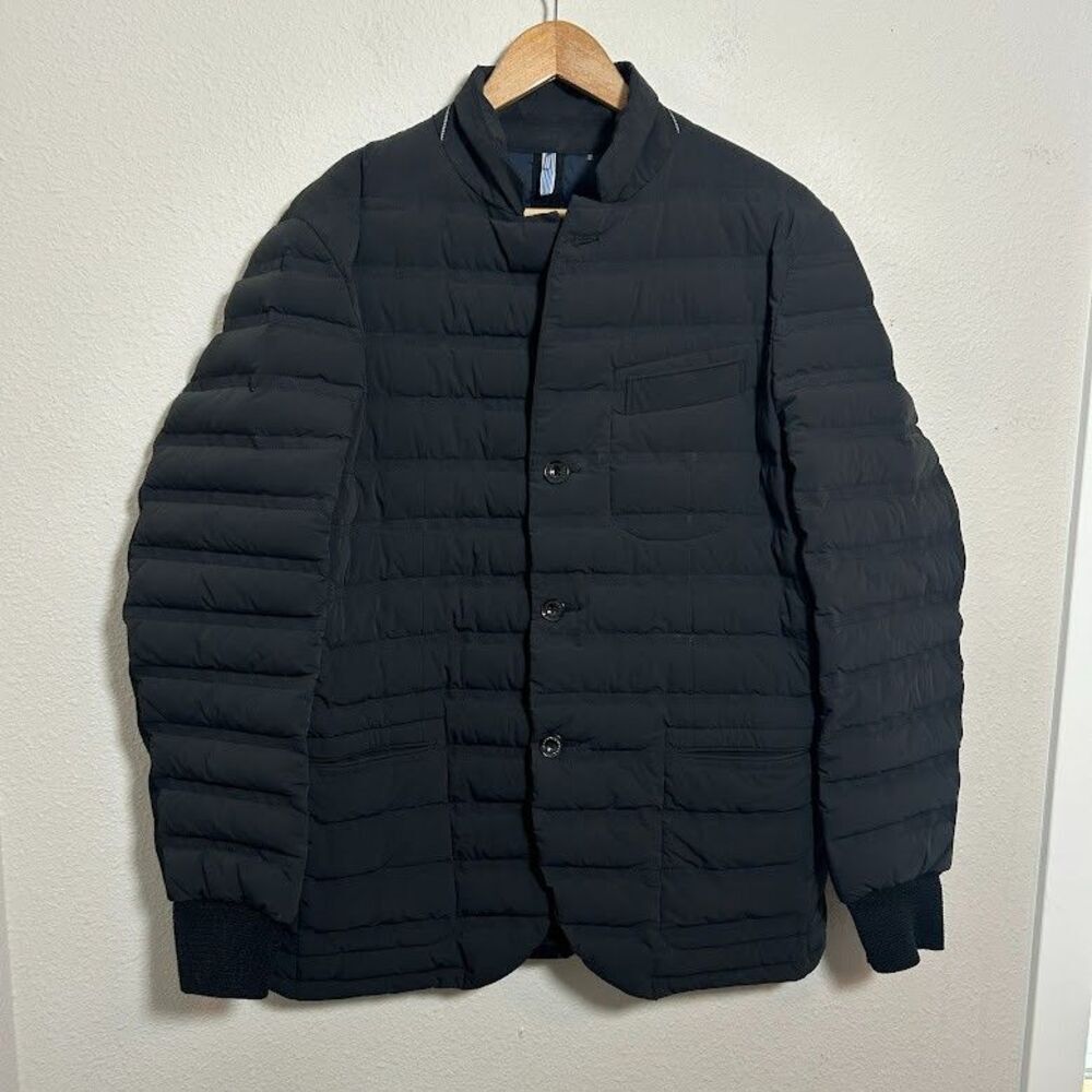 EFM Engineered for Motion Men Down Blazer Jacket Padded Quilted Black 44 US 54 E - Picture 2 of 10